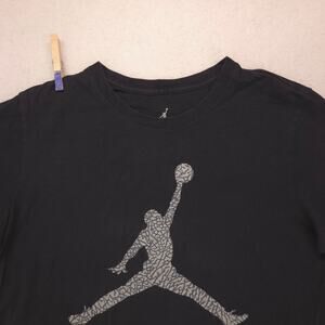 Nike Air Jordan Graphic Casual Crew Neck Short Sleeve Shirt Mens Size S Black